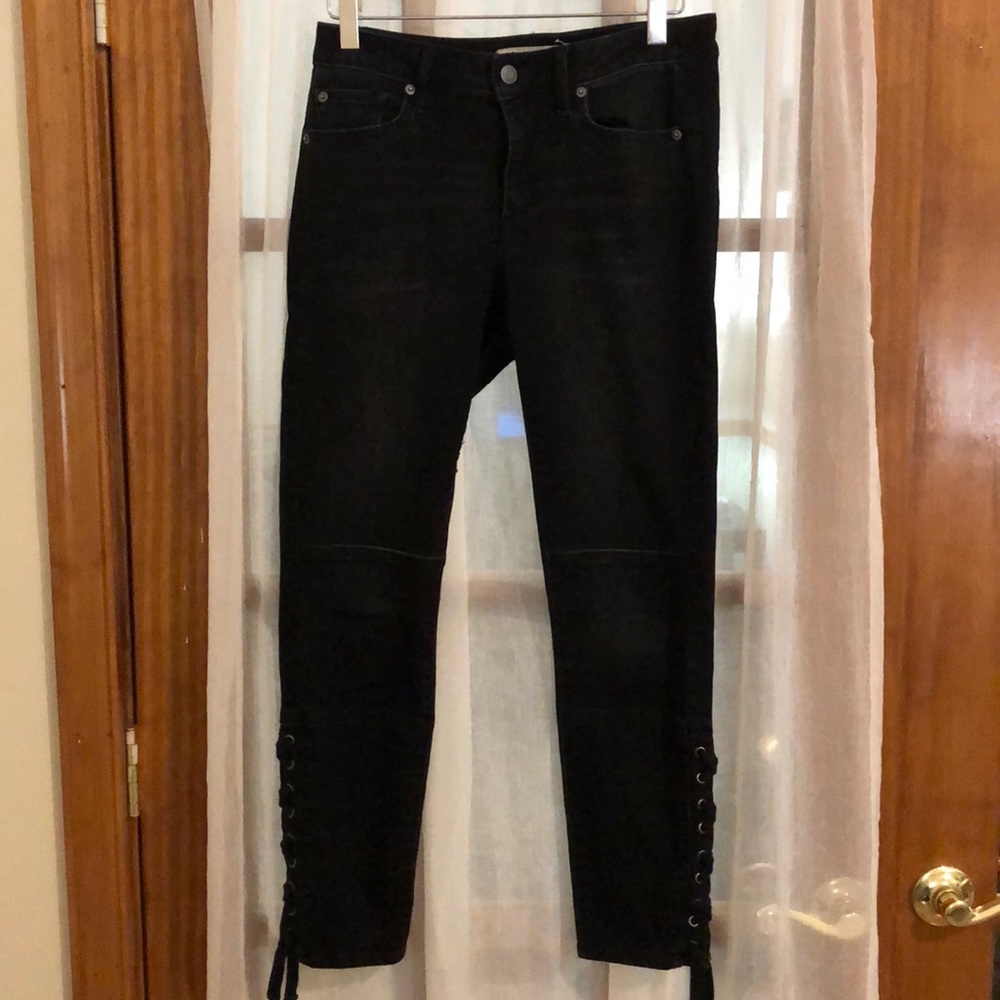 Black Skinny Moto Jeans